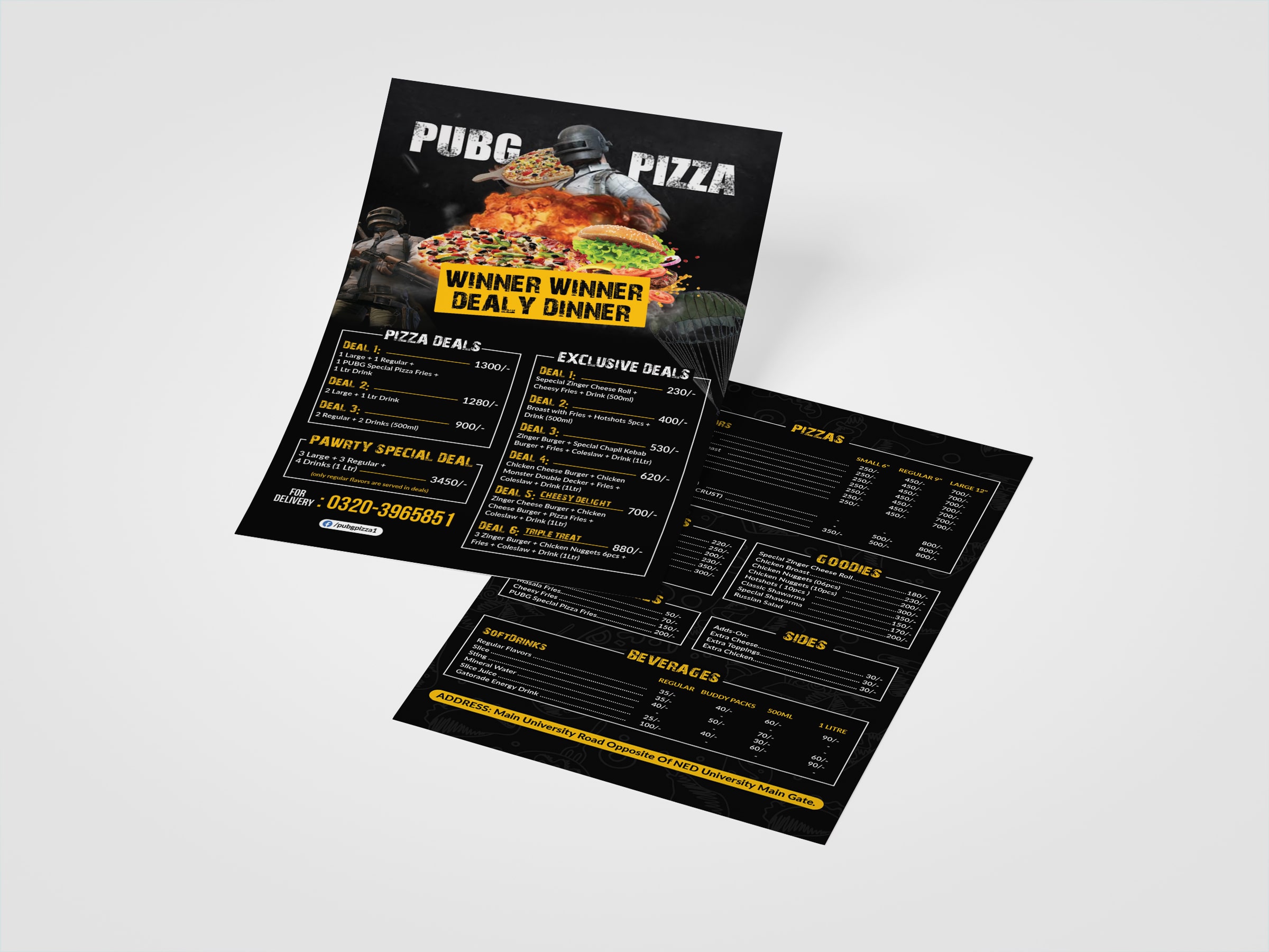 Modern double vertical flyer design sample in Florida